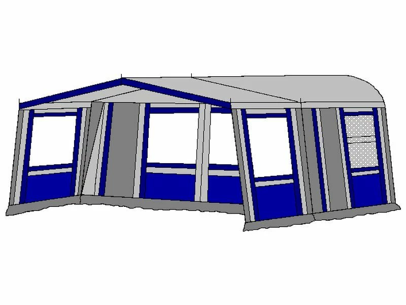 Hele Luifel Voor Voortent Aanritsbaar De Wenne Serie Blauw 2 Hele Luifel Voor Voortent Aanritsbaar De Wenne Serie Blauw - Afbeelding 2