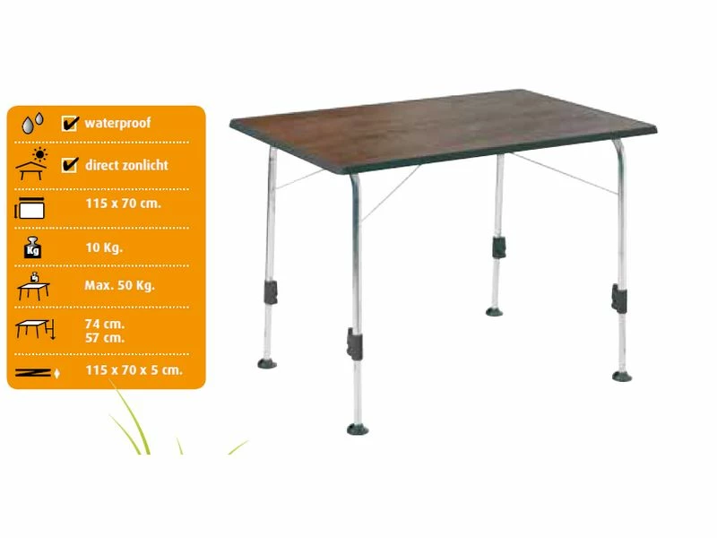 Dukdalf Kampeertafel Stabilic 3 Houtnerf 2 Dukdalf Kampeertafel Stabilic 3 Houtnerf - Afbeelding 2