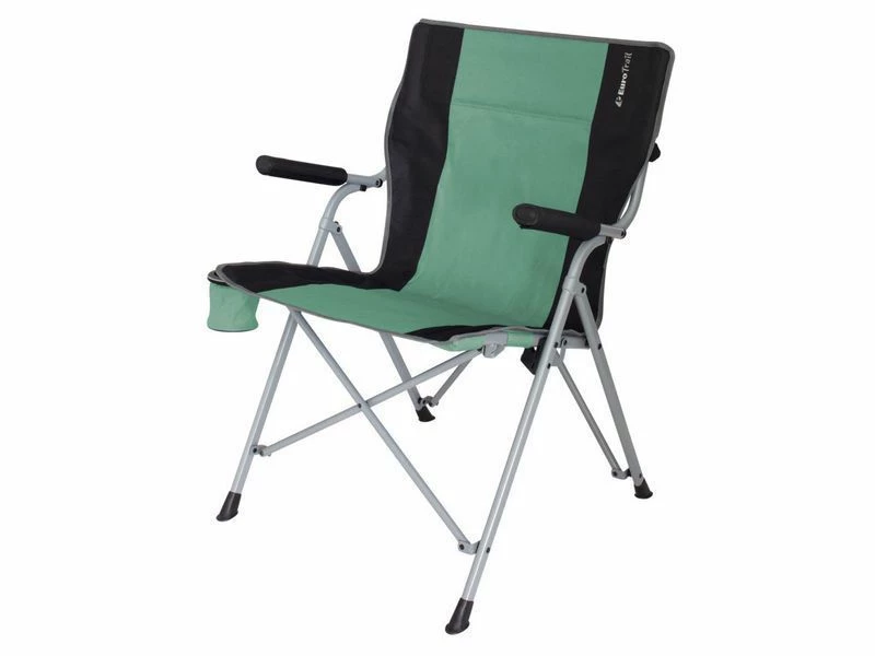 Eurotrail Vouwstoel Arras Staal Groen-zwart 1 Eurotrail Vouwstoel Arras Staal Groen-zwart