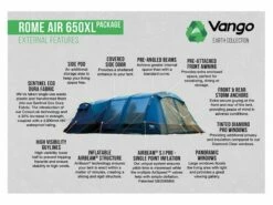 Vango Opblaasbare Tent Rome Air 650 Xl -Kampeeruitrusting Verkoop 2024 11 3 vango opblaasbare tent rome air 650 xl eigenschappen buitenkant tesromeaim23tiq