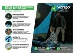 Vango Opblaasbare Tent Rome Air 650 Xl -Kampeeruitrusting Verkoop 2024 11 4 vango opblaasbare tent rome air 650 xl eigenschappen binnenkant tesromeaim23tiq205