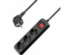 Dws Stekkerdoos Randaarde 3 Voudig 1,5 Mtr Zwart