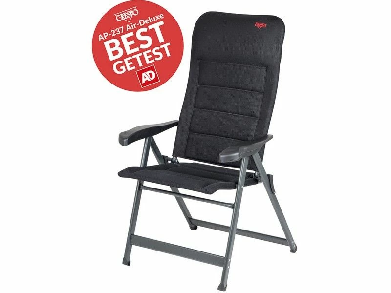 Crespo Kampeer Standen Stoel Ap-237 Air-deluxe Zwart Kleur 80 2 Crespo Kampeer Standen Stoel Ap-237 Air-deluxe Zwart Kleur 80 - Afbeelding 2