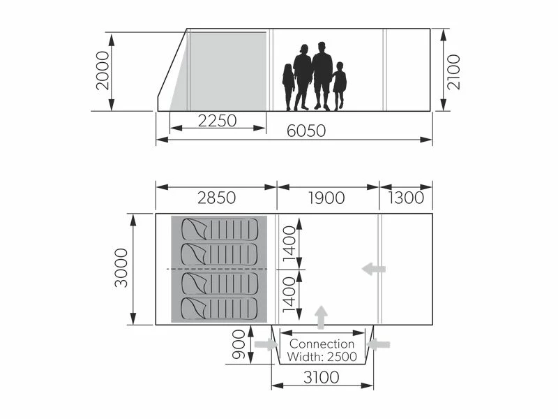Dometic Rarotonga Drive Away FTT 401 RH Camper-bus Tent 5 Dometic Rarotonga Drive Away FTT 401 RH Camper-bus Tent - Afbeelding 5