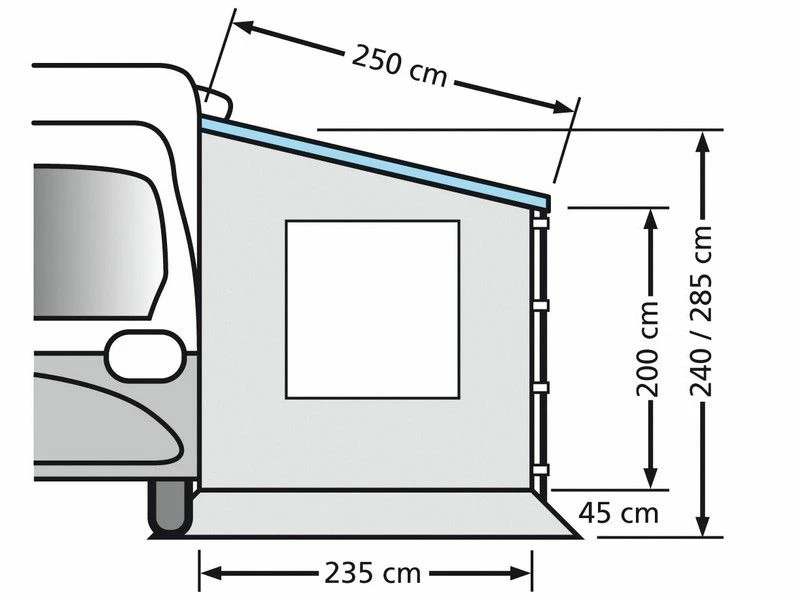 Eurotrail Zijwand Cassetteluifel Zonder Raam 250 2 Eurotrail Zijwand Cassetteluifel Zonder Raam 250 - Afbeelding 2