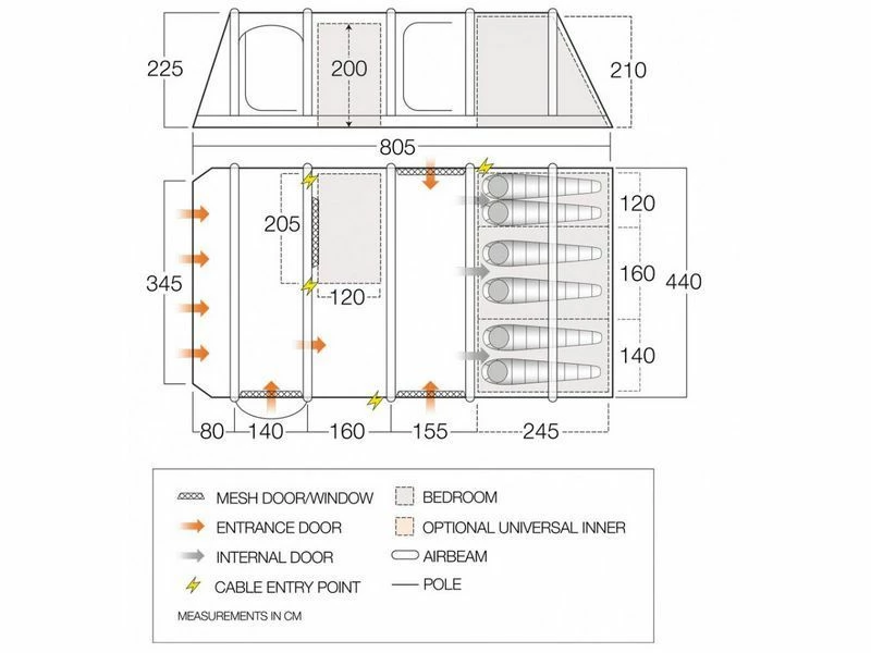 Vango Opblaasbare Tent Anantara IV Air Tc 650 Xl 6 Vango Opblaasbare Tent Anantara IV Air Tc 650 Xl - Afbeelding 6