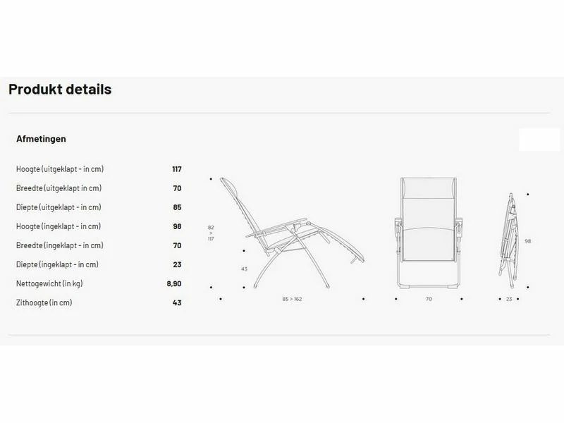 Lafuma Relaxstoel Evolution Becomfort Dark Grey 8902 4 Lafuma Relaxstoel Evolution Becomfort Dark Grey 8902 - Afbeelding 4