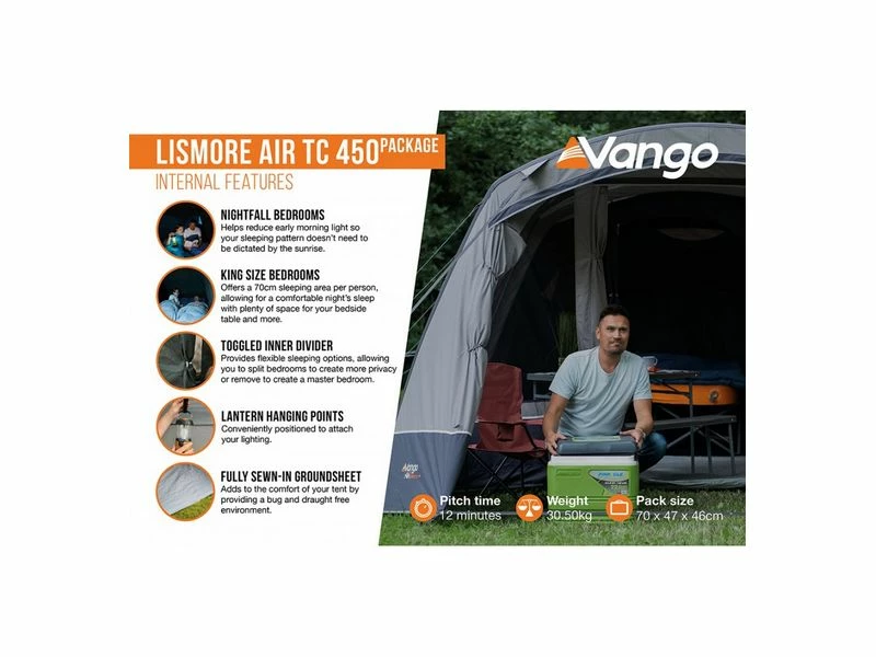 Vango Opblaasbare Tent Lismore Air Tc 450 Package 5 Vango Opblaasbare Tent Lismore Air Tc 450 Package - Afbeelding 5