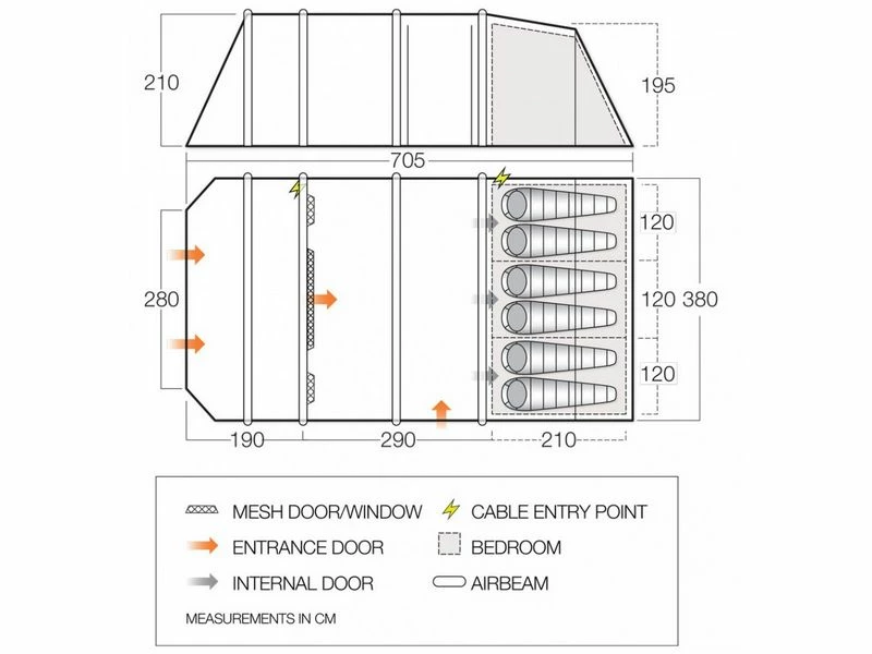 Vango Opblaasbare Tent Stargrove II Air 600 XL 4 Vango Opblaasbare Tent Stargrove II Air 600 XL - Afbeelding 4