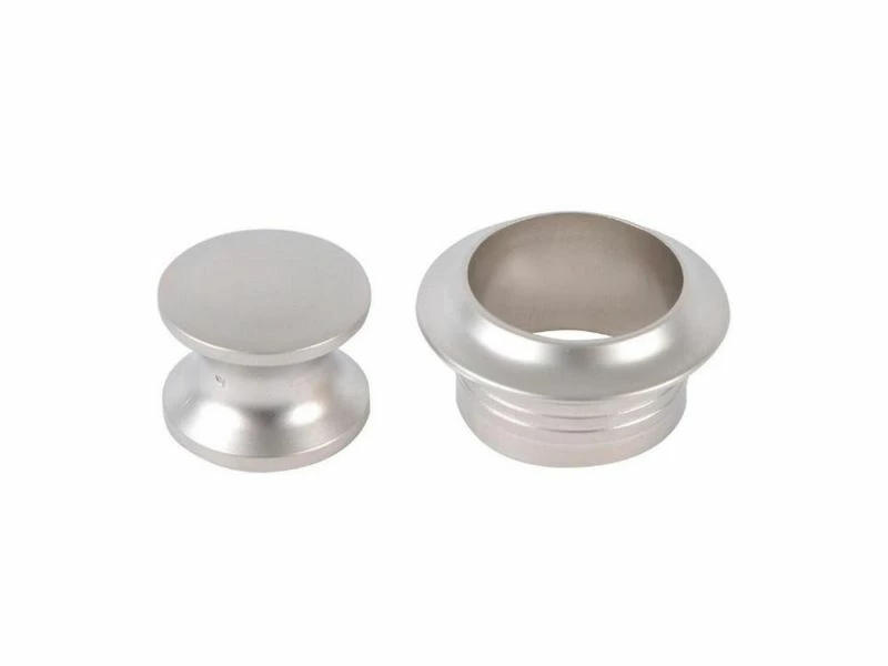 Fjord Outdoor Knop+ring Zilver Mat Pushlock à 2 St. 1 Fjord Outdoor Knop+ring Zilver Mat Pushlock à 2 St.