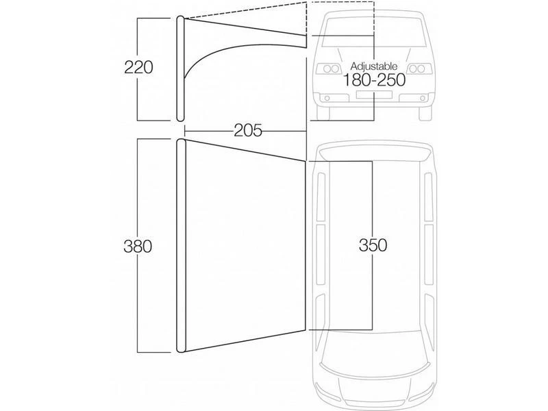 Vango Opblaasluifel Voor Caravan Airbeam Sky Canopy 3,5 Meter 5 Vango Opblaasluifel Voor Caravan Airbeam Sky Canopy 3,5 Meter - Afbeelding 5