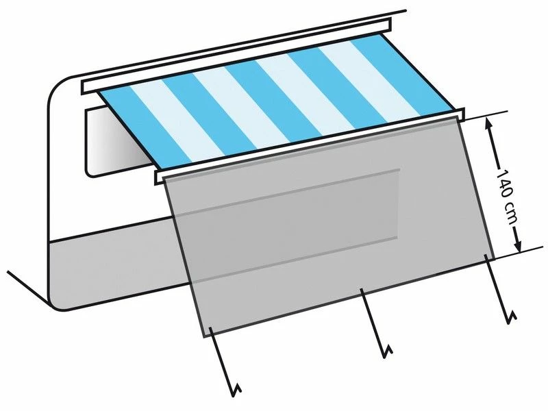 Eurotrail Sunblocker 350 X 140 Cm 4 Eurotrail Sunblocker 350 X 140 Cm - Afbeelding 4