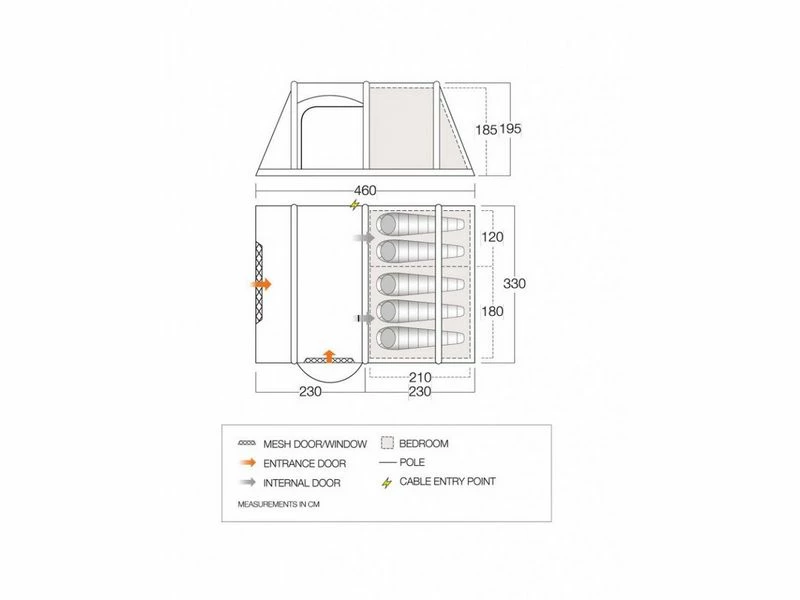 Vango Opblaasbare Tent Osiris Air 500 3 Vango Opblaasbare Tent Osiris Air 500 - Afbeelding 3