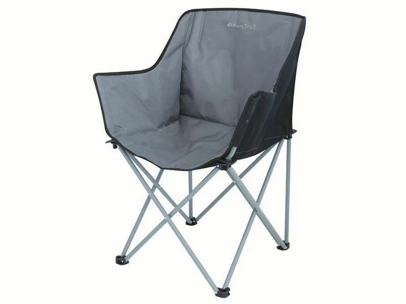 Eurotrail Vouwstoel Kampala Grijs-Zwart 1 Eurotrail Vouwstoel Kampala Grijs-Zwart