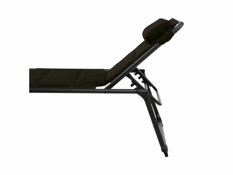Travellife Barletta Kampeer- Tuinligbed Relax Zwart 2 Travellife Barletta Kampeer- Tuinligbed Relax Zwart - Afbeelding 2