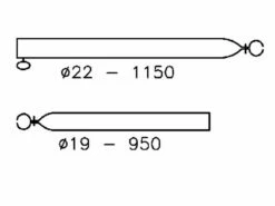 Umefa Campking Verandastang 22-19 Mm 120-200 Cm Zilververzinkt Staal