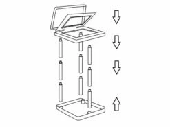 Bo-Camp Plast Team - Vuilniszakhouder -Kampeeruitrusting Verkoop 2024 49 2 bo camp plast team vuilniszakhouder ekologica demontabel zwart 6395724