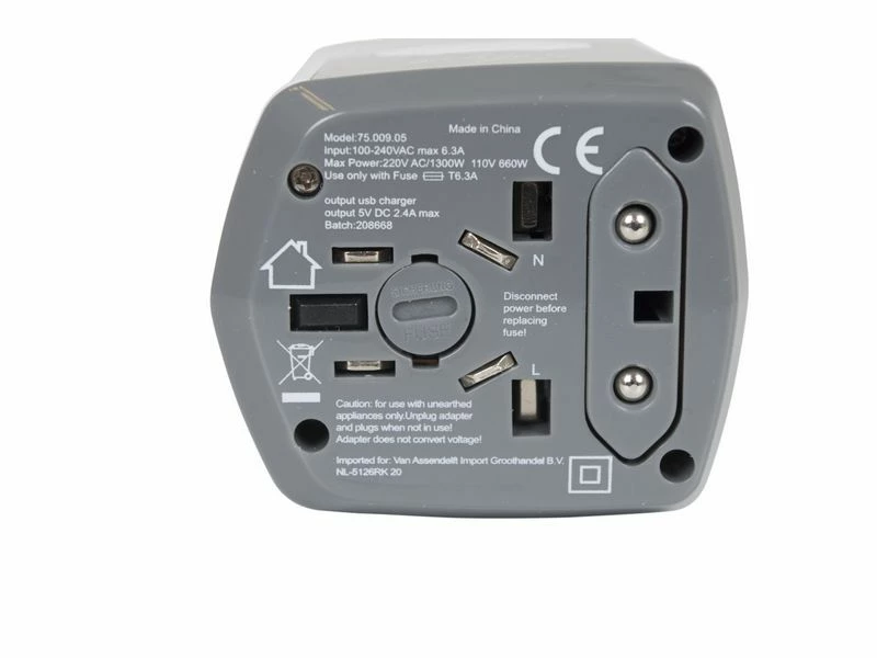 Bo-Trail Reisstekker Global USB 5 Bo-Trail Reisstekker Global USB - Afbeelding 5