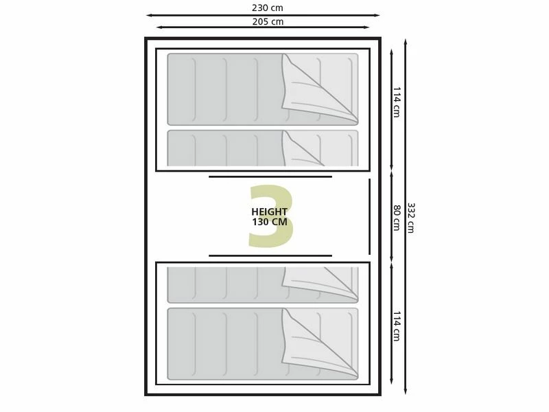 Eurotrail Vis-a-vis Tent Santiago BTC 3 Eurotrail Vis-a-vis Tent Santiago BTC - Afbeelding 3