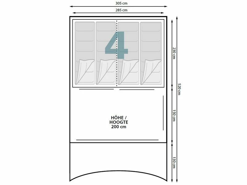 Eurotrail Opblaastent Kentucky BTC Air 4 Eurotrail Opblaastent Kentucky BTC Air - Afbeelding 4