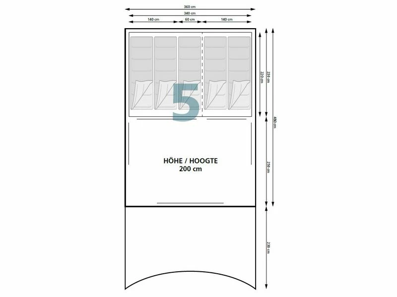 Eurotrail Opblaastent Mount Baker Btc Air 4 Eurotrail Opblaastent Mount Baker Btc Air - Afbeelding 4