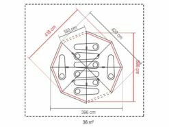 Coleman Familie Tent Octagon Blue-lime -Kampeeruitrusting Verkoop 2024 64 3coleman familie tent octagon blue lime 2000035750