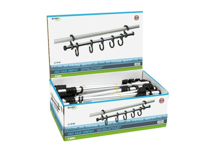 Bo Camp Kampstok Compact 7 Haaks Aluminium 2 Bo Camp Kampstok Compact 7 Haaks Aluminium - Afbeelding 2