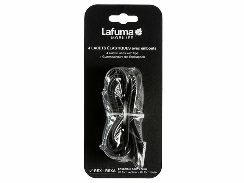 Lafuma Elastiek Relaxstoel Zwart 1 Lafuma Elastiek Relaxstoel Zwart