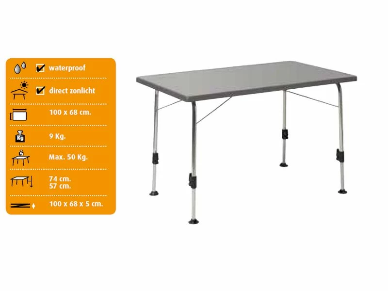 Dukdalf Kampeertafel Stabilic 2 Antraciet 2 Dukdalf Kampeertafel Stabilic 2 Antraciet - Afbeelding 2