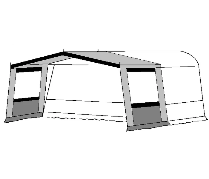 Te Velde Hele Luifel Voor Voortent 240 Cm. Antraciet 2 Te Velde Hele Luifel Voor Voortent 240 Cm. Antraciet - Afbeelding 2