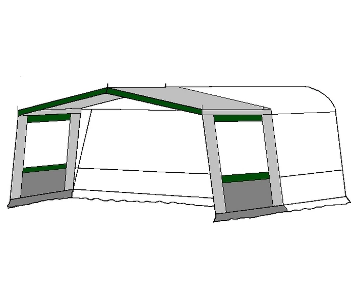 Te Velde Hele Luifel Voor Voortent 240 Cm. Groen 2 Te Velde Hele Luifel Voor Voortent 240 Cm. Groen - Afbeelding 2