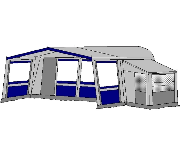 Te Velde Voortent De Vaart Lux 310 Cm. Blauw 3 Te Velde Voortent De Vaart Lux 310 Cm. Blauw - Afbeelding 3