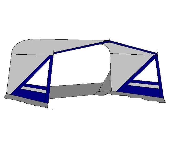 Te Velde Luifel Tarik 220 Cm Blauw 1 Te Velde Luifel Tarik 220 Cm Blauw