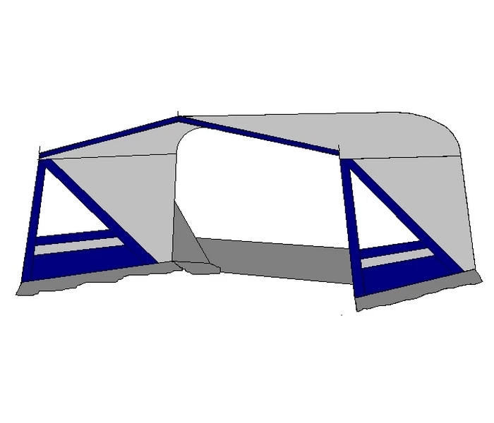 Te Velde Luifel Tarik 220 Cm Blauw 2 Te Velde Luifel Tarik 220 Cm Blauw - Afbeelding 2